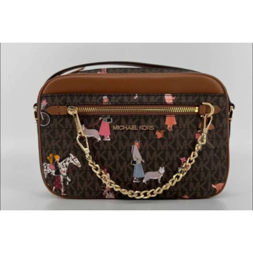 Michael Kors Jet Set East West Chain Crossbody Brown